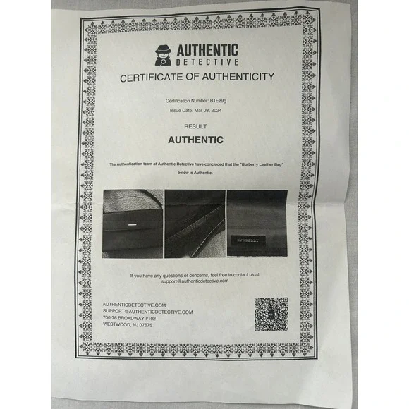 Burberry Black Textured Leather Flap Shoulder Bag Nova Check Lining COA # 420 - Picture 11 of 11